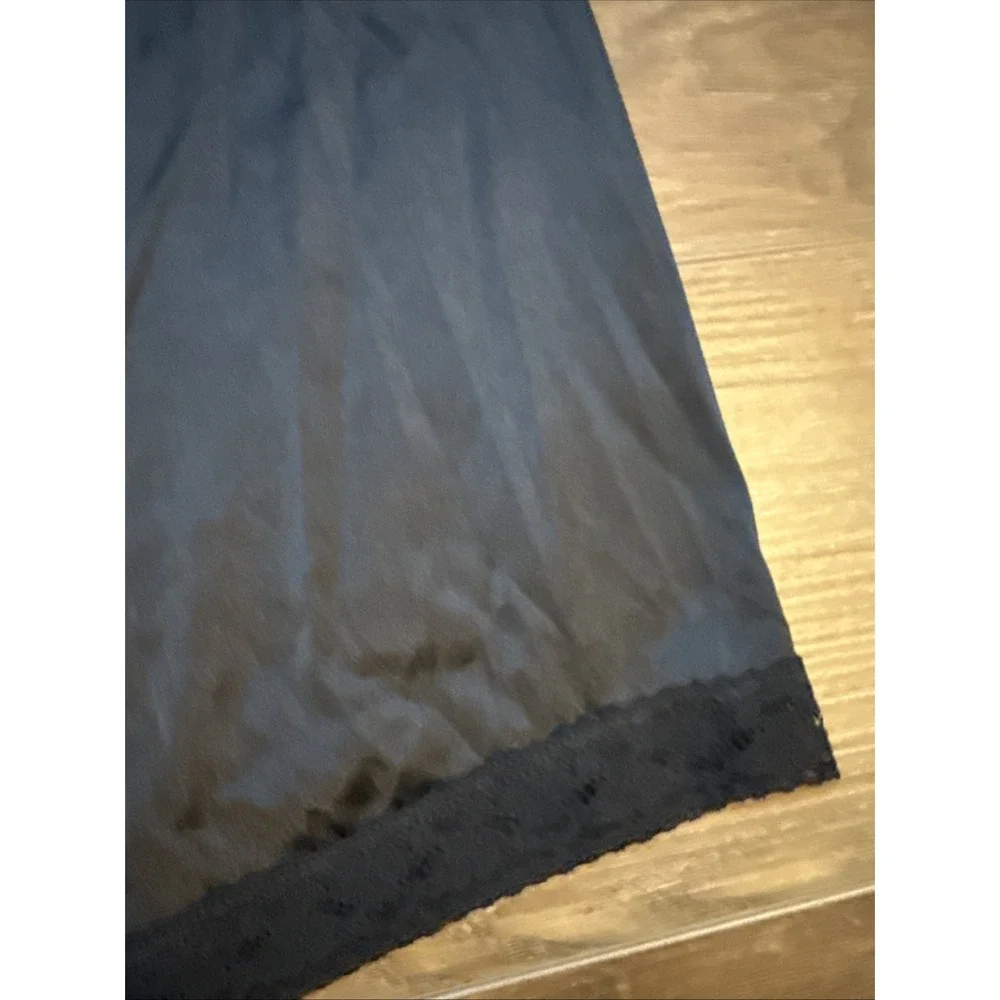 NWOT VANITY FAIR Black Nylon Pettipants, Lace Hems - Style 12-778 - Size XL